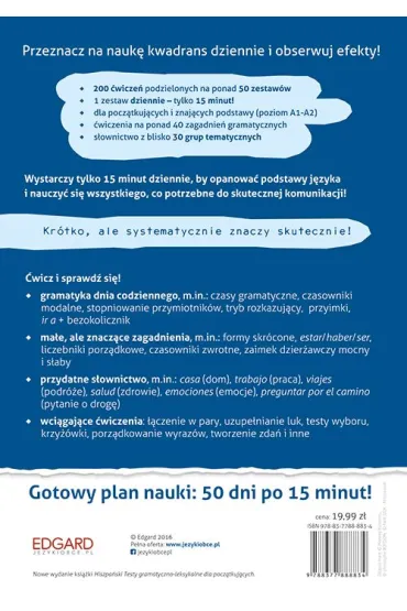EDGARD. Hiszpa�ski w 15 minut ka�dego dnia dla pocz�tkuj�cych - Joanna Wojciechowska