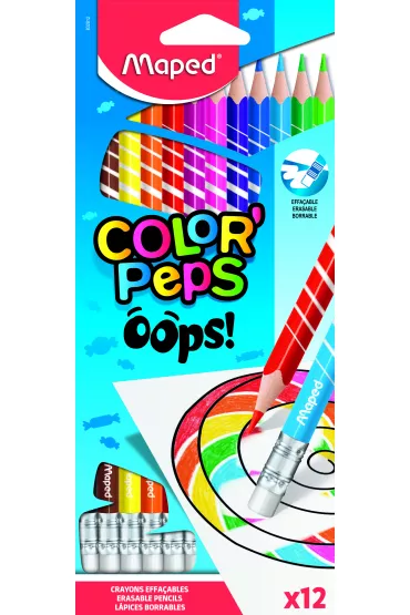 Maped Kredki Colorpeps Oops tr�jk�tne z gumk� 12 szt.