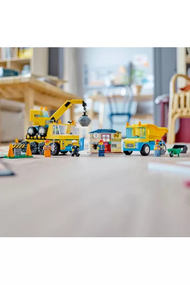 LEGO City Ciarwki i dwig z kul wyburzeniow 60391