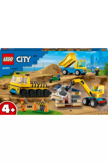 LEGO City Ciarwki i dwig z kul wyburzeniow 60391