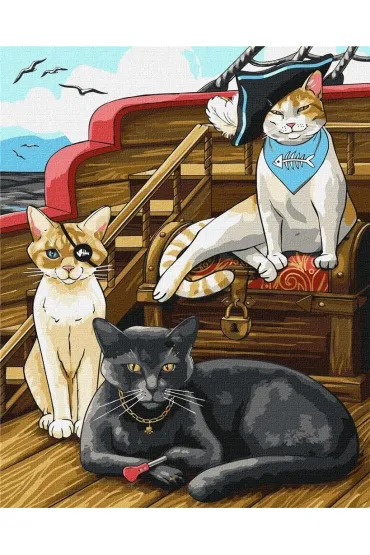Ideyka Malowanie po numerach - Puszyste piratki 40x50cm