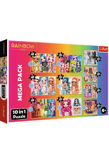 Puzzle 10w1 Rainbow High. Kolekcja modnych laleczek Trefl