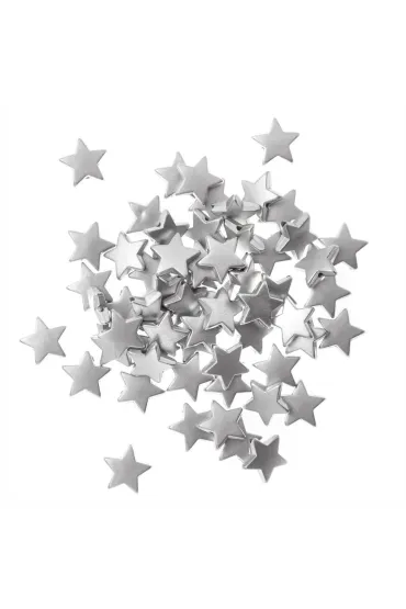 Dalprint Koraliki gwiazdki srebrne 1,5cm