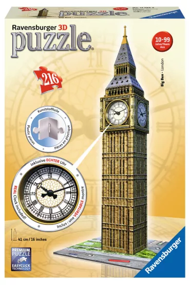Puzzle 3D 216 el. Big Ben z zegarem Ravensburger