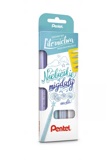 Pentel Zestaw pisak�w do kaligrafii 4 kolory