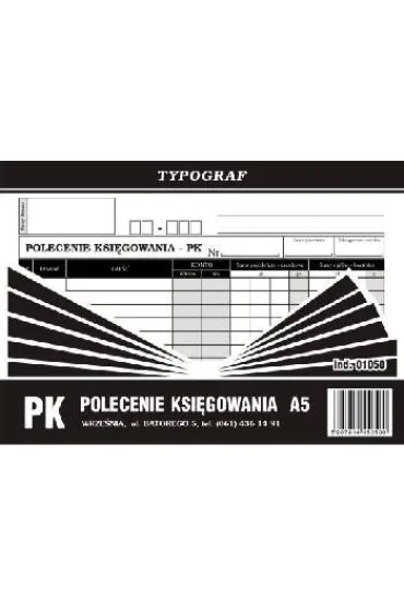 Druki samokopiuj�ce Typograf polecenie ksi�gowania A5 80 (01050)