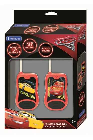 Kr�tkofal�wki walkie talkie Cars ze sprz�czk� TW12DC Lexibook-Apollo