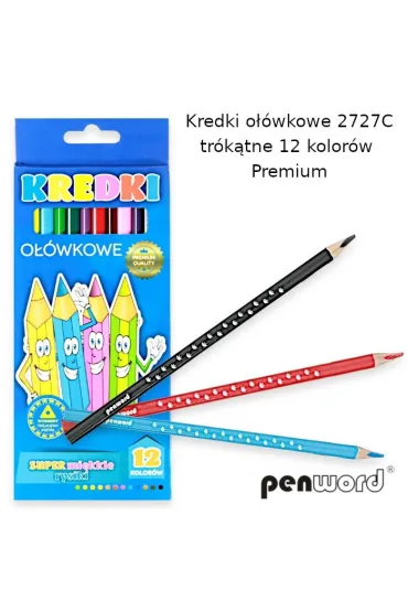 Polsirhurt Kredki o��wkowe tr�jk�tne 2727C Premium 12 kolor�w