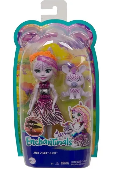 Enchantimalsantimals Lalka + Zebra GTM27 Mattel