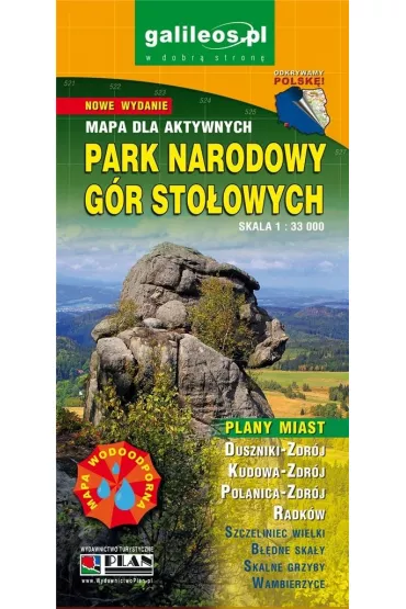 Mapa turystyczna - Park Narodowy G�r Sto�owych
