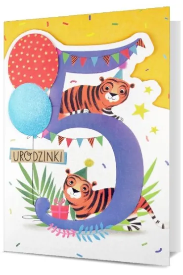 Karnet okazjonalny B6 z kopert� 5 Urodziny PAN DRAGON  HM200-2873
