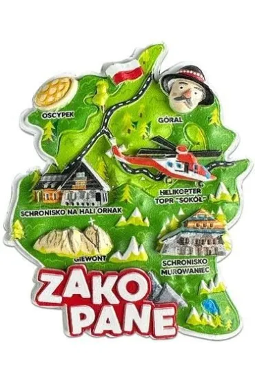 Pan Dragon Magnes I love Poland Zakopane ILP-MAG-C-ZAK-43