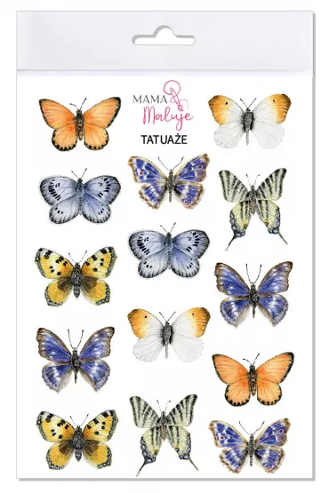 Tatua�e zmywalne Motyle 2 Mama Maluje