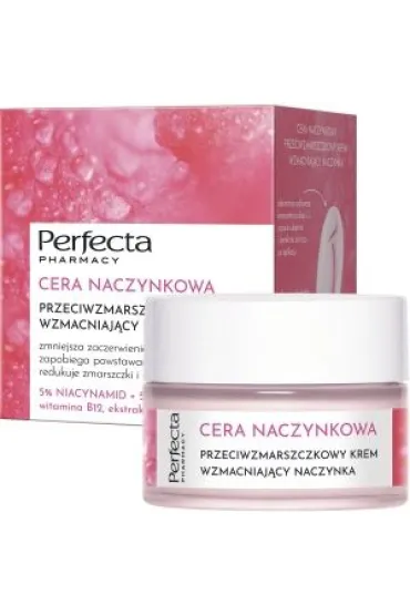 Perfecta Pharmacy Cera Naczynkowa Przeciwzmarszczkowy krem do twarzy wzmacniaj�cy naczynka 50 ml