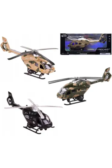 Helikopter metal pull back ze �wiat�em i d�wi�kiem Trifox