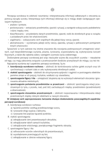 Trening percepcji wzrokowej. Cz�� B. �wiczenia doskonal�ce sta�o�� spostrzegania. Kszta�t - po�o�enie - wielko�� - Kazimierz S�upek