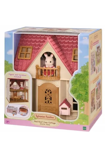 Sylvanian Przytulny domek wiejski z czerwonym dachem