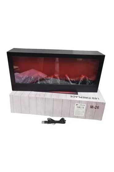Lampion kominek USB