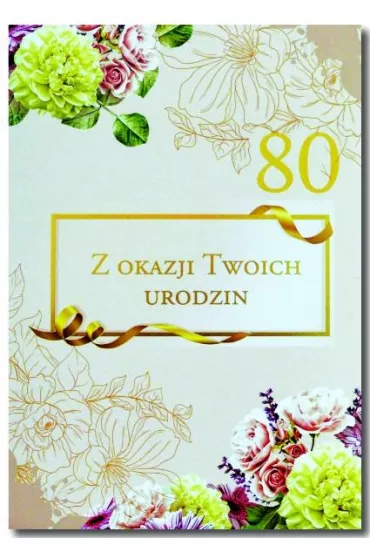 Trend Kartka okoliczno�ciowa Urodziny 80