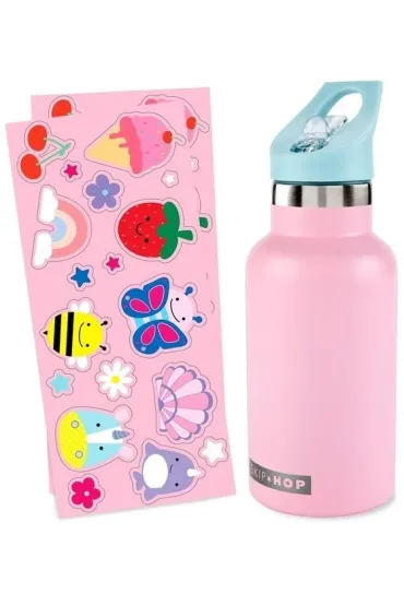 Skip Hop Butelka termiczna z naklejkami r�owa 380 ml