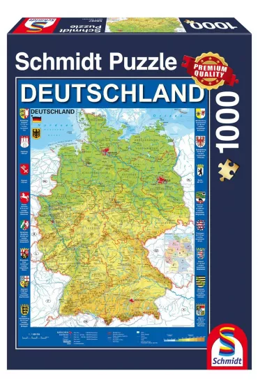 Puzzle 1000 el. Mapa Niemiec Schmidt