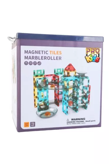 Klocki magnetyczne tor kulkowy 72el