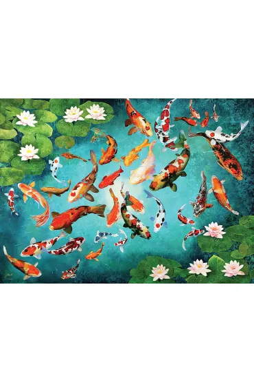 Puzzle 1000 el. Kolorowe Koi Eurographics