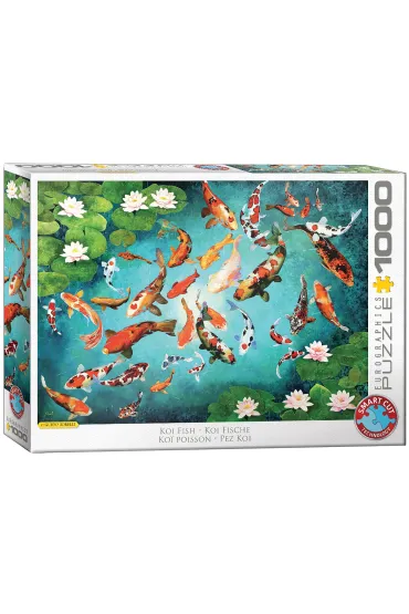 Puzzle 1000 el. Kolorowe Koi Eurographics
