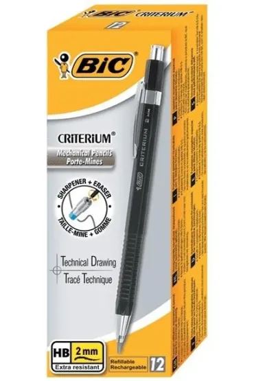 Paczka O��wek mechaniczny BIC Criterium Black 2mm HB 12szt.