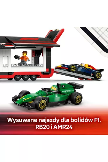 LEGO City F1® Ciarwka z bolidami RB20 i AMR24 F1® 60445