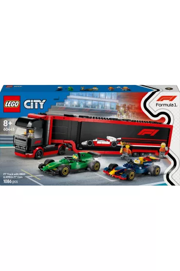 LEGO City F1® Ciarwka z bolidami RB20 i AMR24 F1® 60445