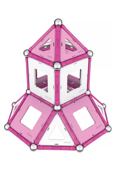 Geomag Pink. Klocki magnetyczne. 104 elementy