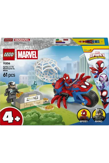 LEGO Marvel Spidey na motocyklu kontra Rhino 11206