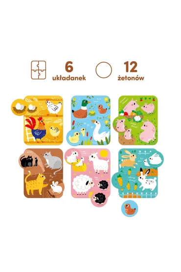 Puzzle Zwierz�ta ma�e i du�e Bright Junior Media