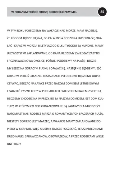 �wiczenia funkcji poznawczych czasowniki przymiotniki przyimki - Alicja Rominiecka-Stec
