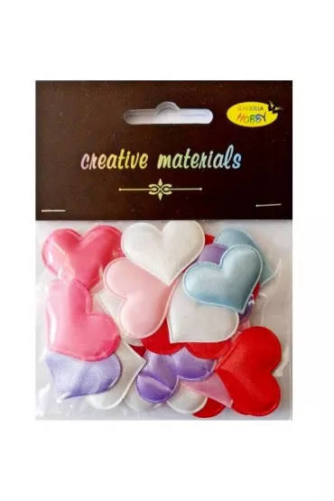 Galeria Hobby Aplikacje materia�owe serca mix 3cm