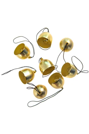 dpCraft Dzwonki metalowe vintage z�ote 2.6cm 8 szt.