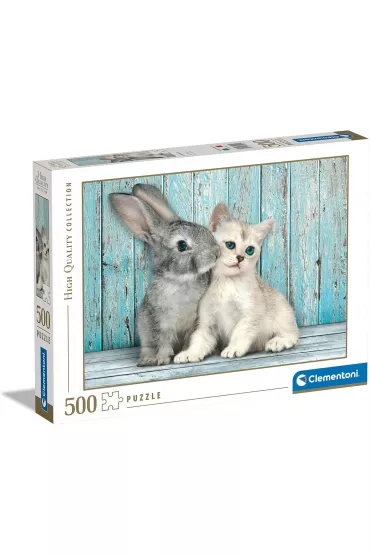 Puzzle 500 el. Kotek i Krlik Clementoni