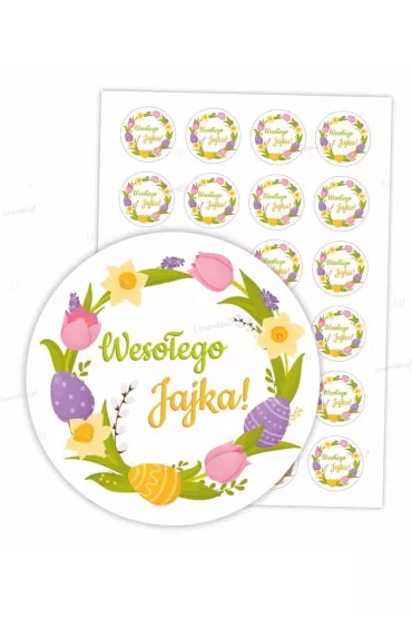 LearnHow Naklejki wielkanocne - weso�ego jajka 24 szt.