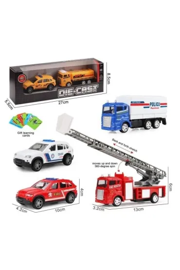 Auto metalowe z kartami 2 szt MIX Merkpol