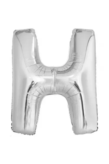 Amscan Balon foliowy litera H srebrna 67x86cm