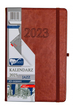 Kalendarz 2023 A5 Jazz dzienny brzowy