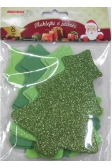 Brewis Naklejki z pianki brokatowe Chonki