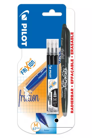 Pilot Pi�ro kulkowe Frixion czarne + wk�ady 0.7mm
