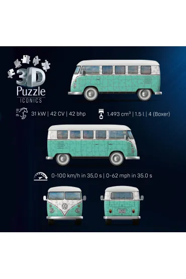 Puzzle Iconics 224 el. 3D Volkswagen T1 Ravensburger