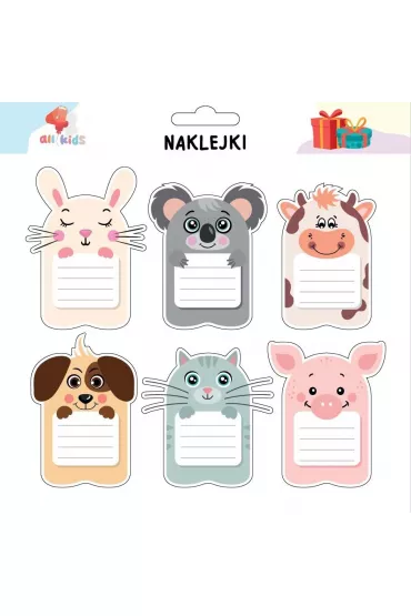 All4Kids Naklejki zwierzaki na szafk i zeszyt 2