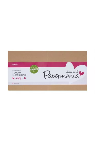 Dalprint Zestaw kwadratowych kart - papermania kraft 50 szt