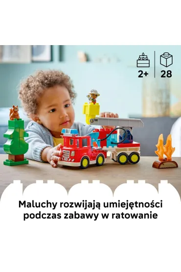 LEGO DUPLO W�z stra�acki z w�em i stra�akiem 10473