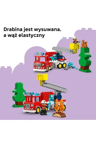 LEGO DUPLO W�z stra�acki z w�em i stra�akiem 10473