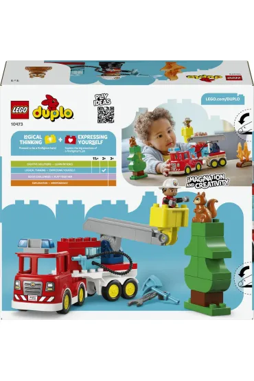 LEGO DUPLO W�z stra�acki z w�em i stra�akiem 10473